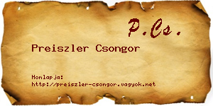Preiszler Csongor névjegykártya
